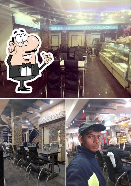 The interior of Madaan sweets, Hotel And restaurent