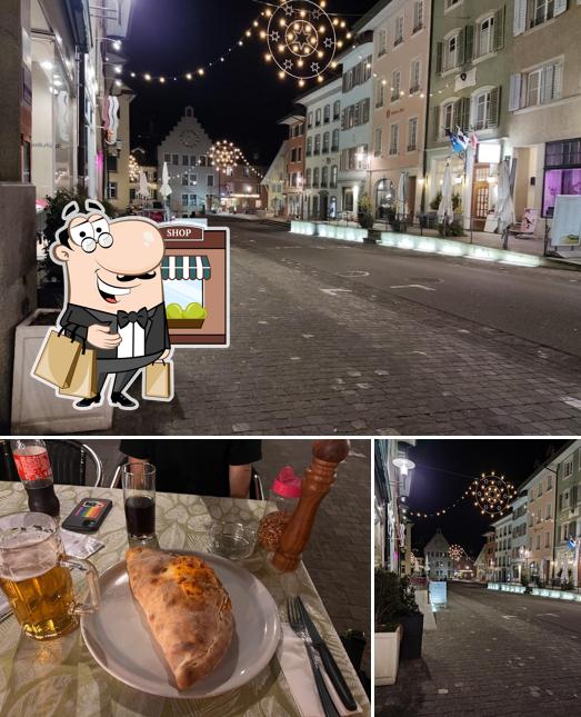 Pizza Kurier Fulmine Brugg si caratterizza per la esterno e cibo