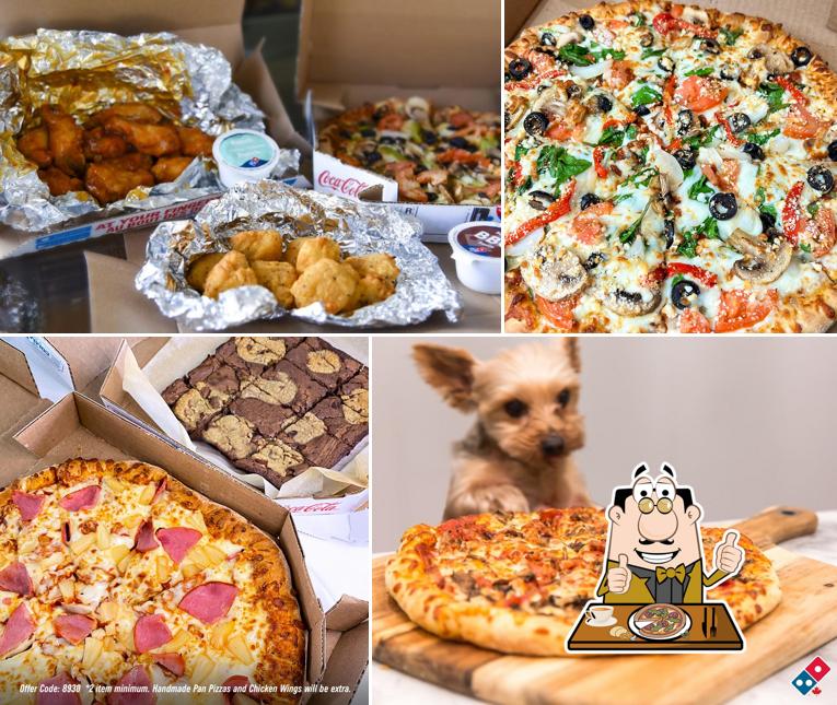 A Domino's Pizza, vous pouvez essayer des pizzas