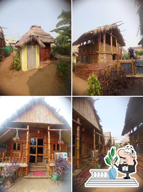 The exterior of ASHIRBAD BAMBOO COTTAGE