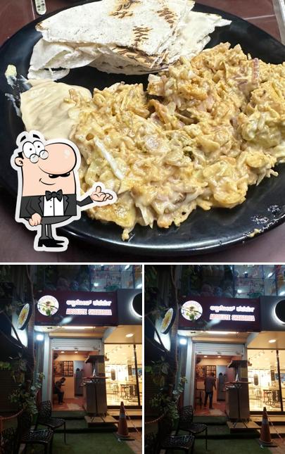 Among various things one can find interior and food at Absolute Shawarma @Sarjapur Road