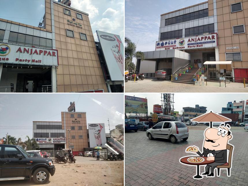 Check out how Anjappar Chettinad A/C Restaurant Poonamallee looks outside