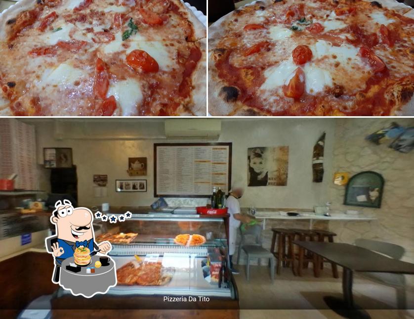 Tra le varie cose da Pizzeria Da Tito si possono trovare la cibo e interni