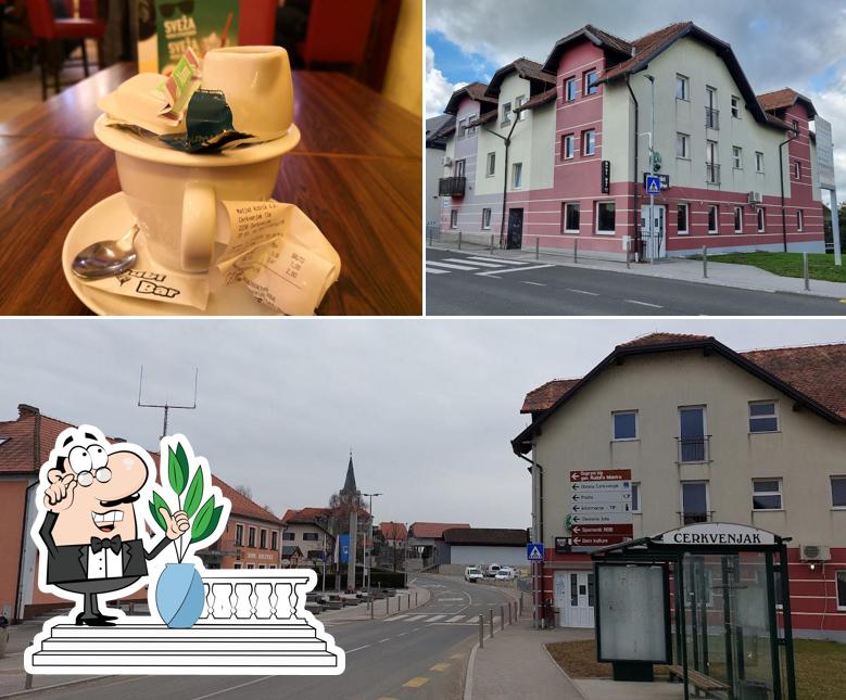 La foto della esterno e cibo di Bubi bar, gostinske in gradbene storitve, Matjaž Košnik s.p