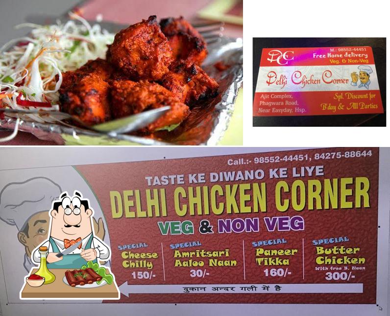 Order meat dishes at Delhi Chicken Corner