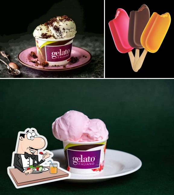 The photo of food and interior at Gelato