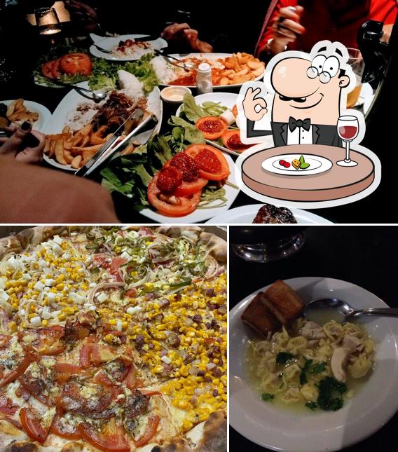 Platos en London Burger e Pizza