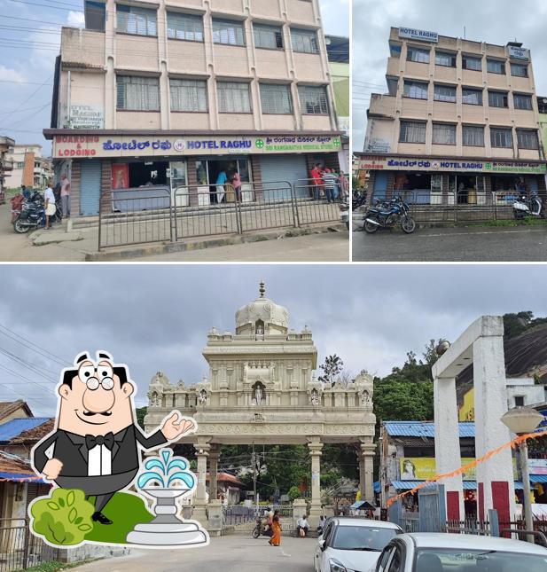 The exterior of Hotel Raghu