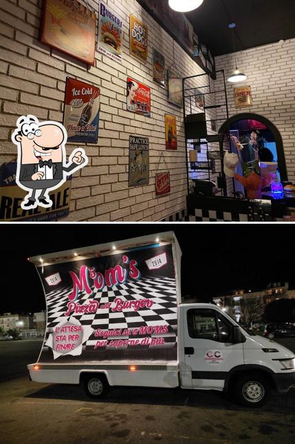 Dai un'occhiata agli interni di Mom's pizza & burger