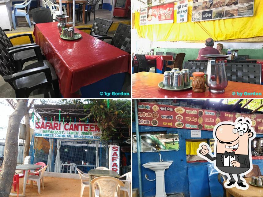 Take a seat at one of the tables at Akram khan's safari canteen