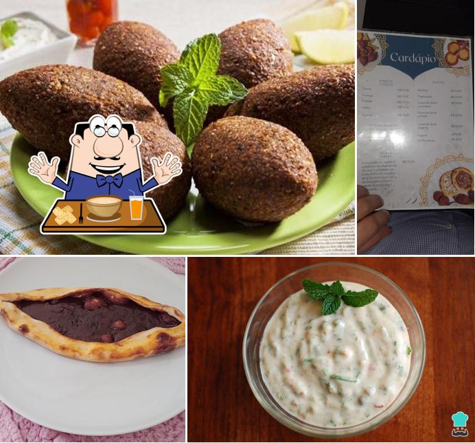 Sopa de moluscos em Halal comida arabe