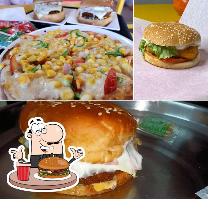 Try out a burger at Heaven pizza&Cafe ichalkaranji