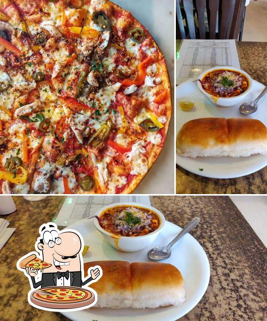 Pick pizza at Janki Hotel