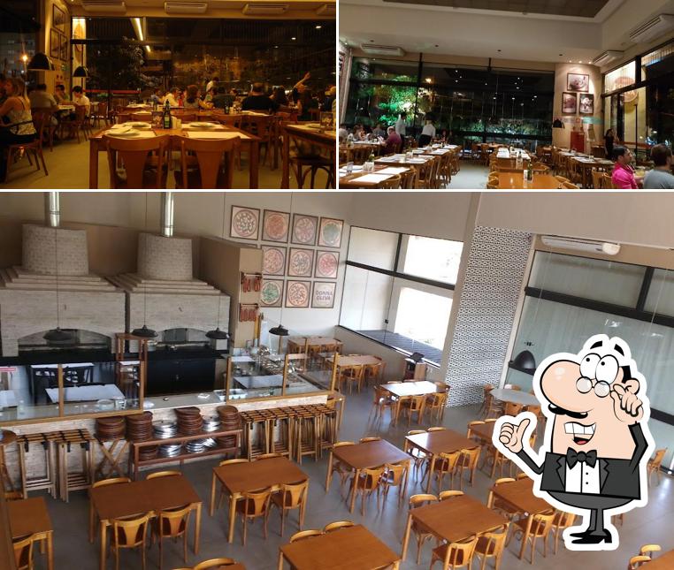 Veja imagens do interior do Donna Oliva Pizzaria