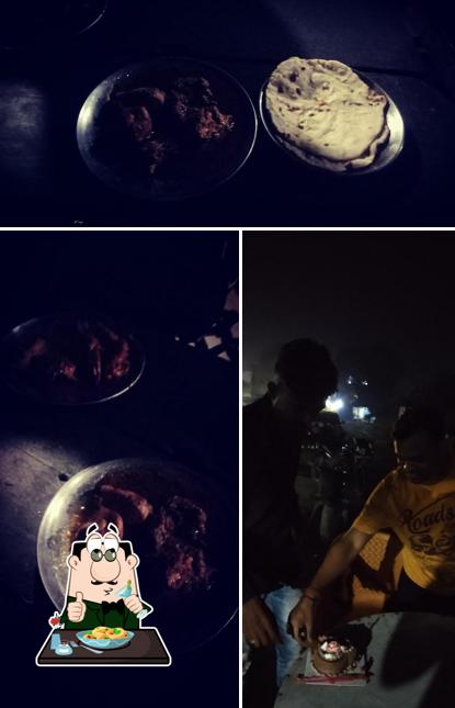 The image of food and exterior at Chacha Da Dhaba