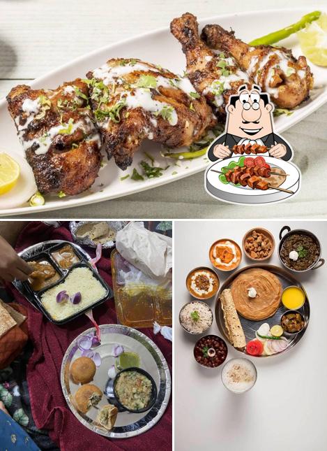 Take a look at the picture displaying food and interior at Purvanchal Platter