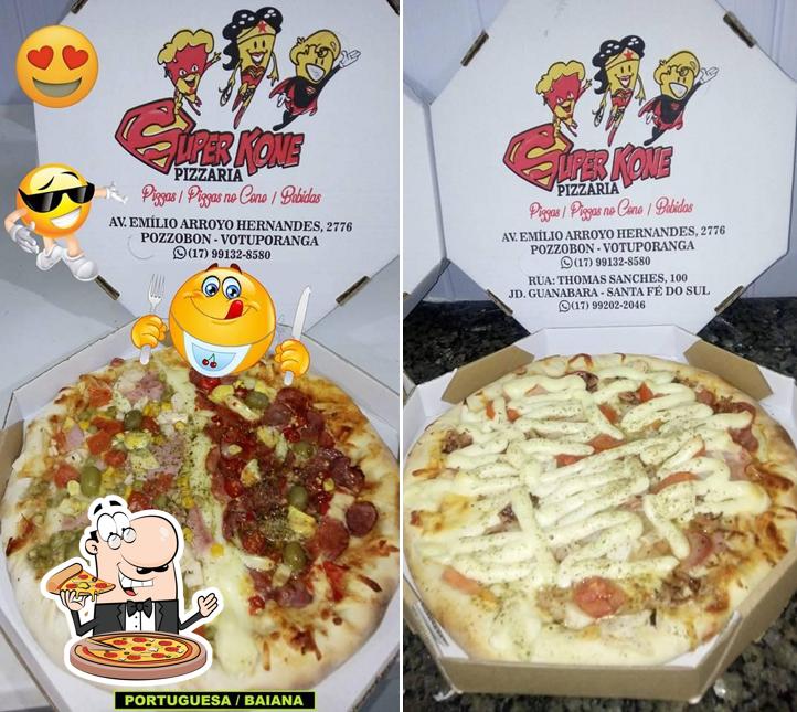 No Super Kone, você pode degustar pizza