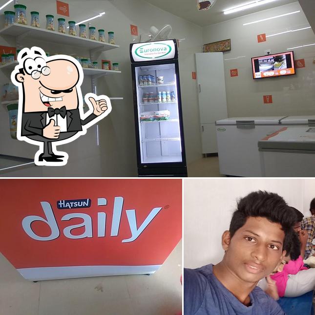 Look at this photo of Hatsun Daily,Arokyamilk,Arun Icecreams