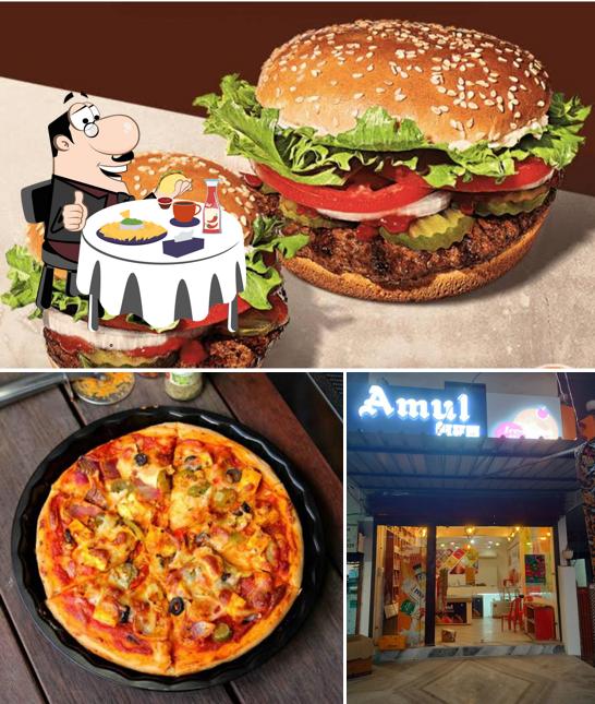 Hamburger at Tanishq icecream parlour & Pizza stand (Amul icecream Scooping Parlour)