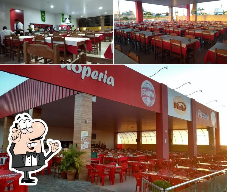 O interior do D'talia Pizzaria e Choperia