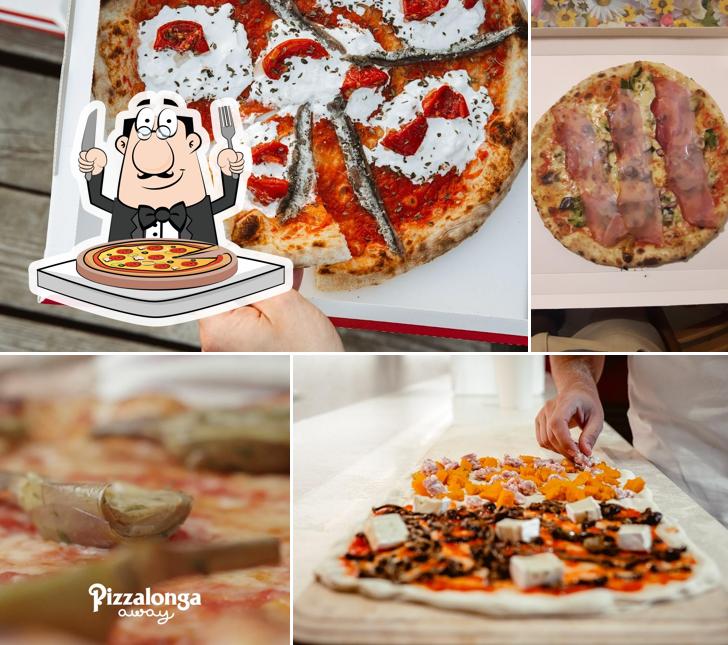 A Pizzalonga Away Mirano, puoi ordinare una bella pizza