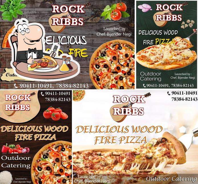 Get pizza at Rock & Ribbs