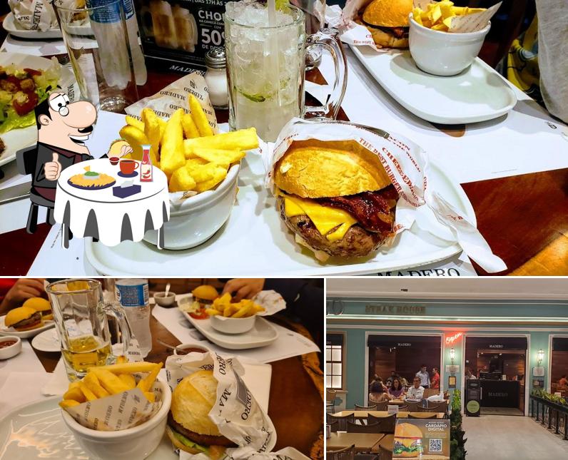 Experimente um dos hambúrgueres disponíveis no Madero Steak House Iguatemi Bosque