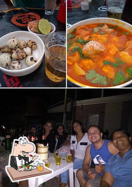 A ilustração do Bar do Dudu’s comida e balcão de bar