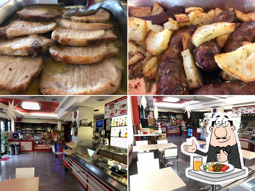 Tra le diverse cose da Bar tavola calda stazione di servizio Il Ritrovo si possono trovare la cibo e interni