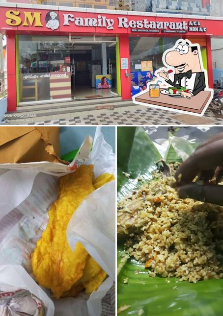 S M Family Restaurant is distinguished by food and exterior