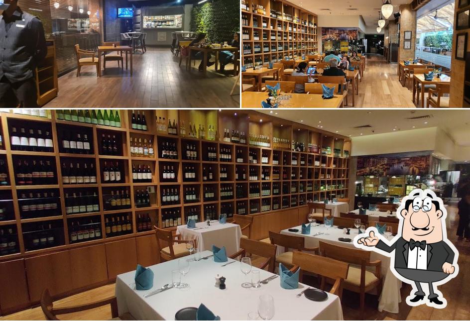 Take a seat at one of the tables at Sorriso