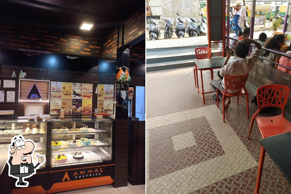 Take a seat at one of the tables at Amma's Pastries