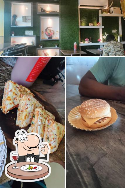 Among different things one can find food and interior at Crunchy Burger