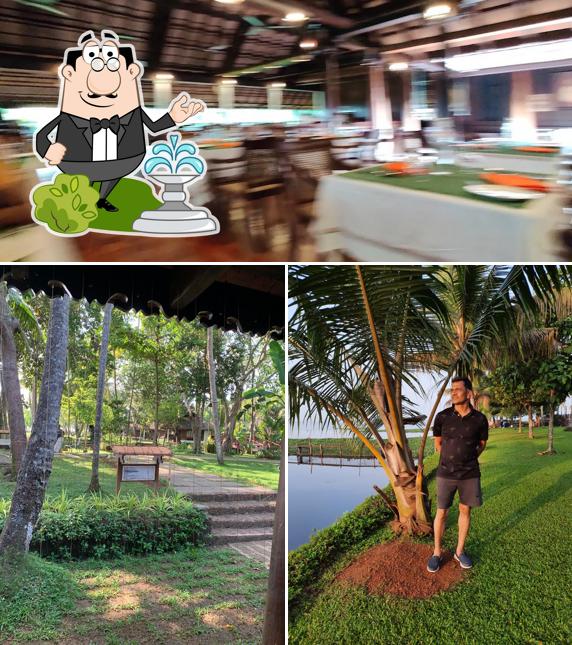The restaurant's exterior and food