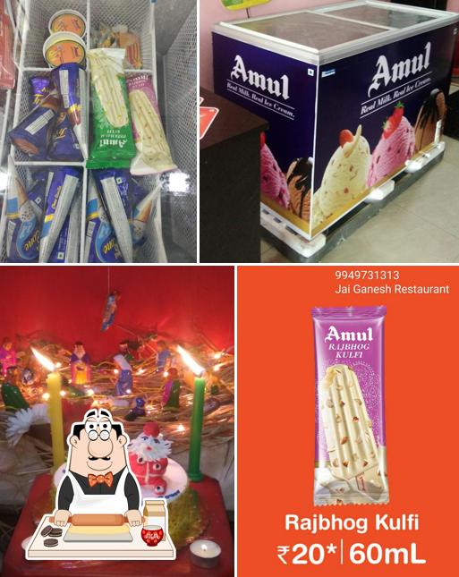 Jai Ganesh MAEN Restaurant offers a selection of sweet dishes