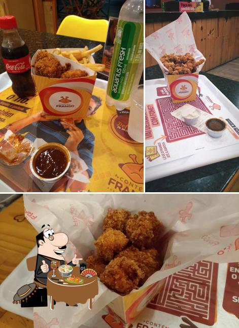 Comida em Contém Frango