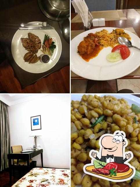 Order meat dishes at The Muse Sarovar Portico