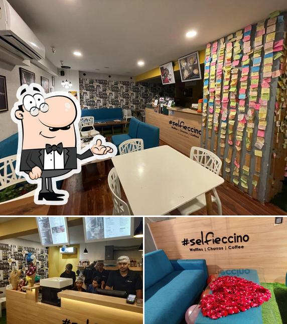 Take a seat at one of the tables at #selfieccino