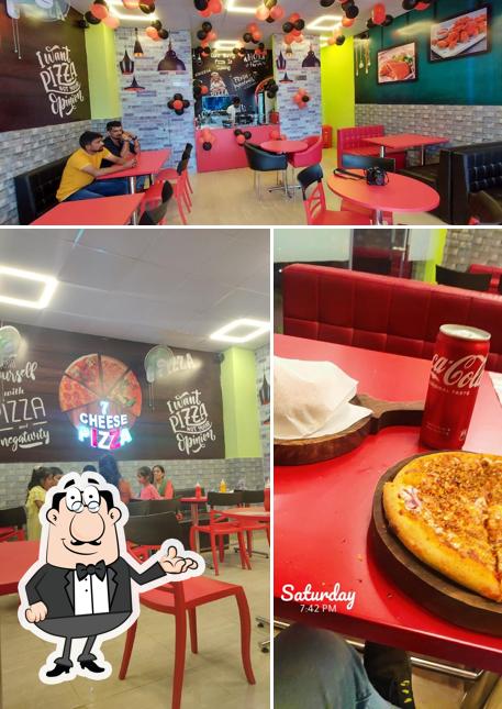 The interior of 7 Cheese Pizza