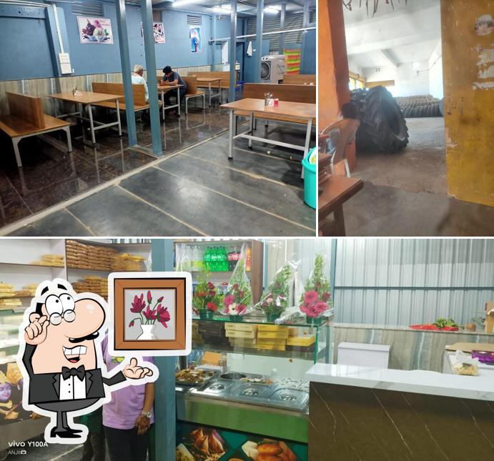 The interior of Devganga family restaurant