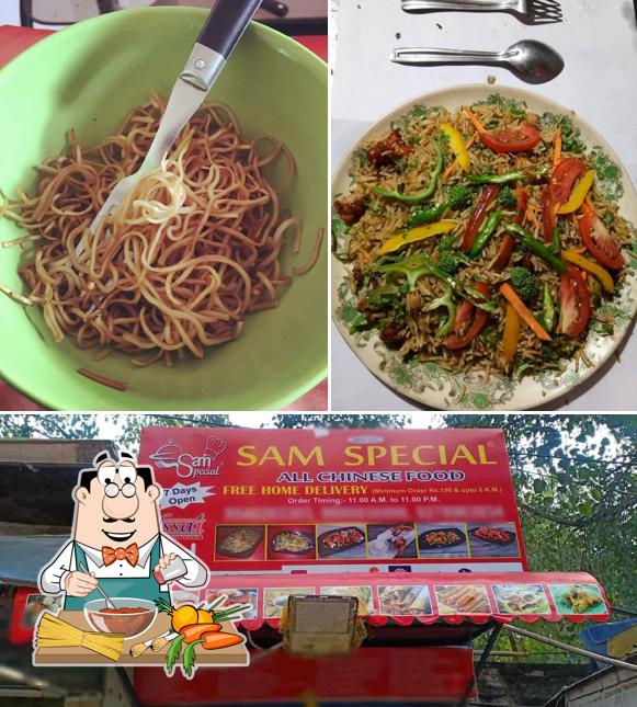 Spaghetti bolognese at Sam Special All Chinese Food