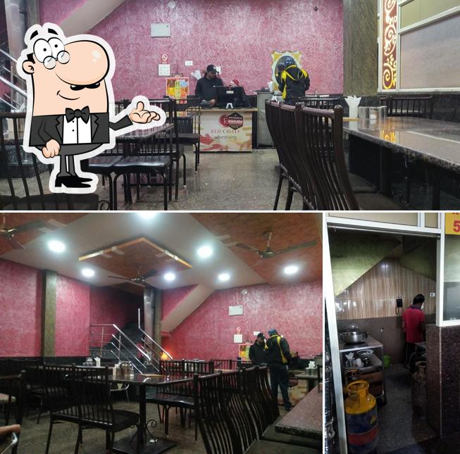 The interior of Mahadev Restaurant