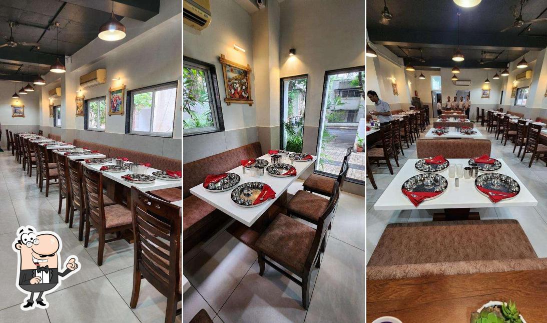 The interior of Parampara Dining- PREMIUM VEG THALI