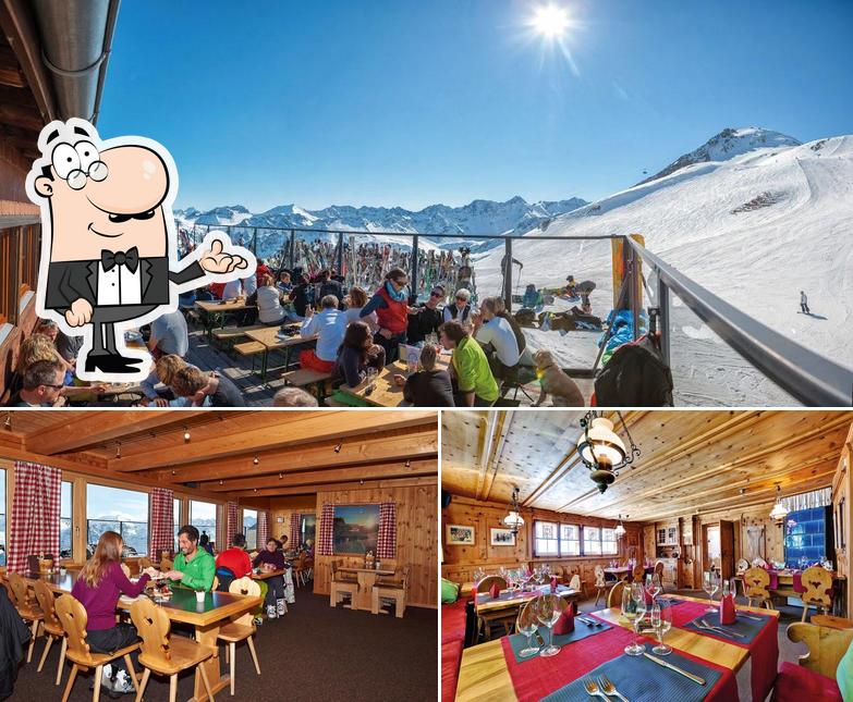 Questa è la foto che presenta la interni e esterno di Bergrestaurant Sattelhütte