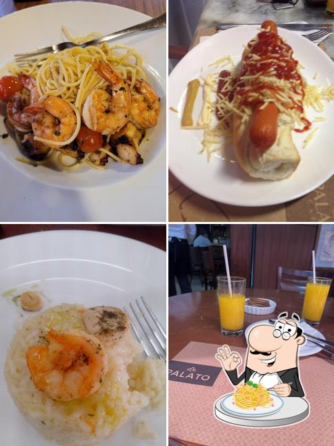 Espaguete carbonara em Palato Café