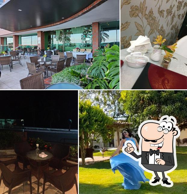 Sente em uma das mesas no Sápida Cafeteria