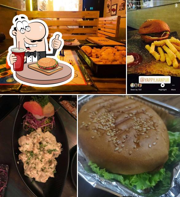Get a burger at Yappy Cafe