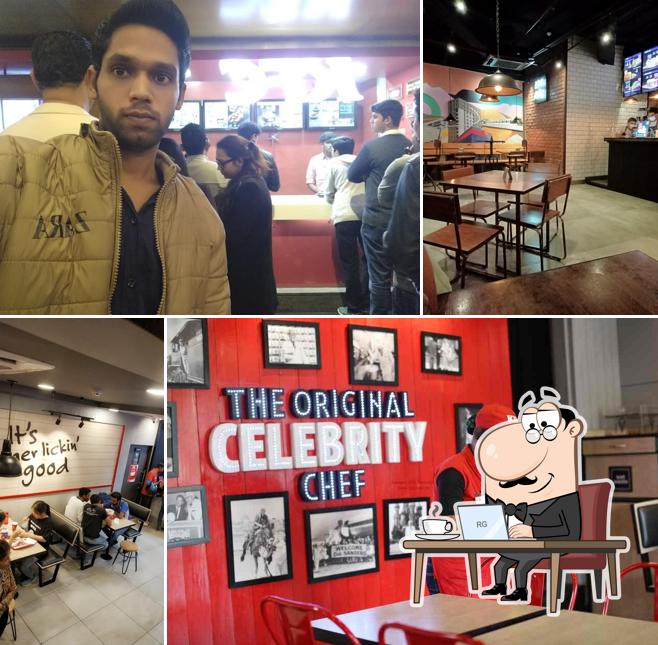 The interior of KFC
