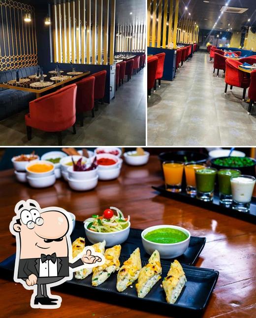 The image of interior and dining table at Kareems