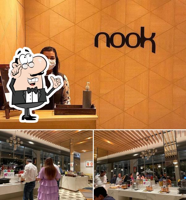 Take a seat at one of the tables at Nook